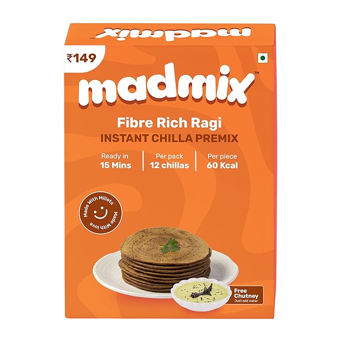 Fibre Rich Ragi Chilla Premix with Free Chutney- 270gm