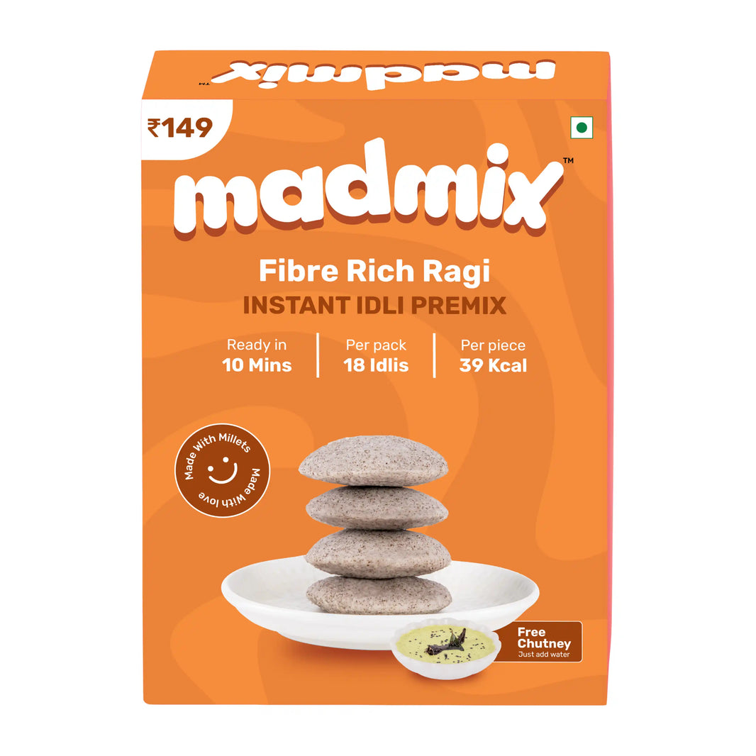 Fibre Rich Ragi Idli Premix with Free Chutney - 270gm