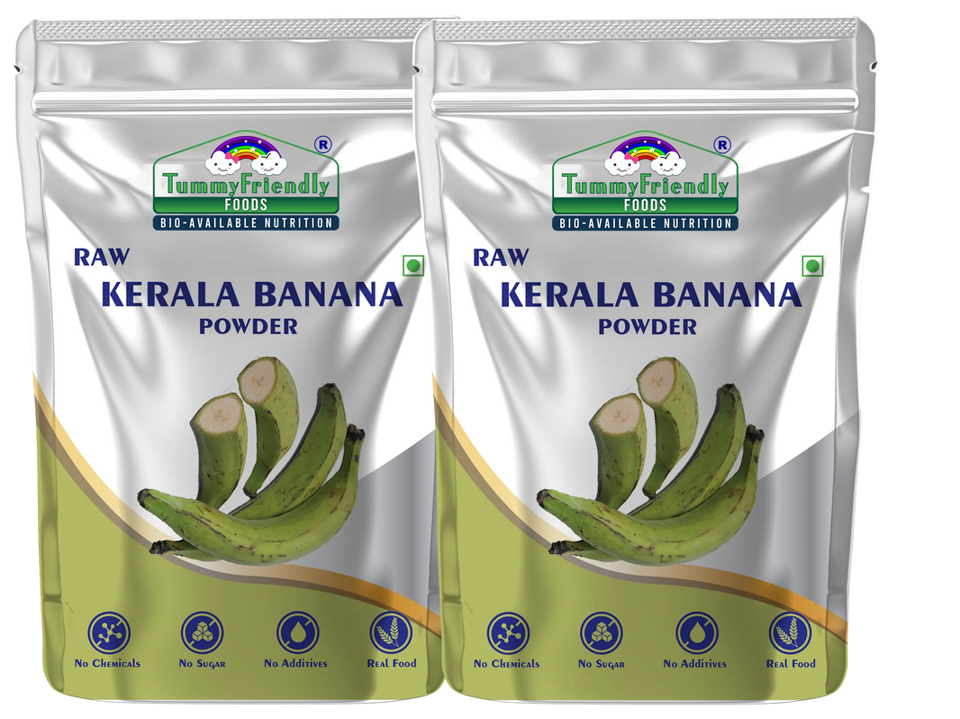 TummyFriendly Foods Natural Raw Kerala Banana Powder | Raw Nendran Banana Powder | No Chemicals Cereal (400 g, Pack of 2)