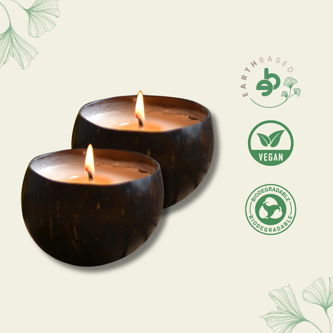 Coconut Shell Candle - Patchouli & Rosewood | Ecotyl