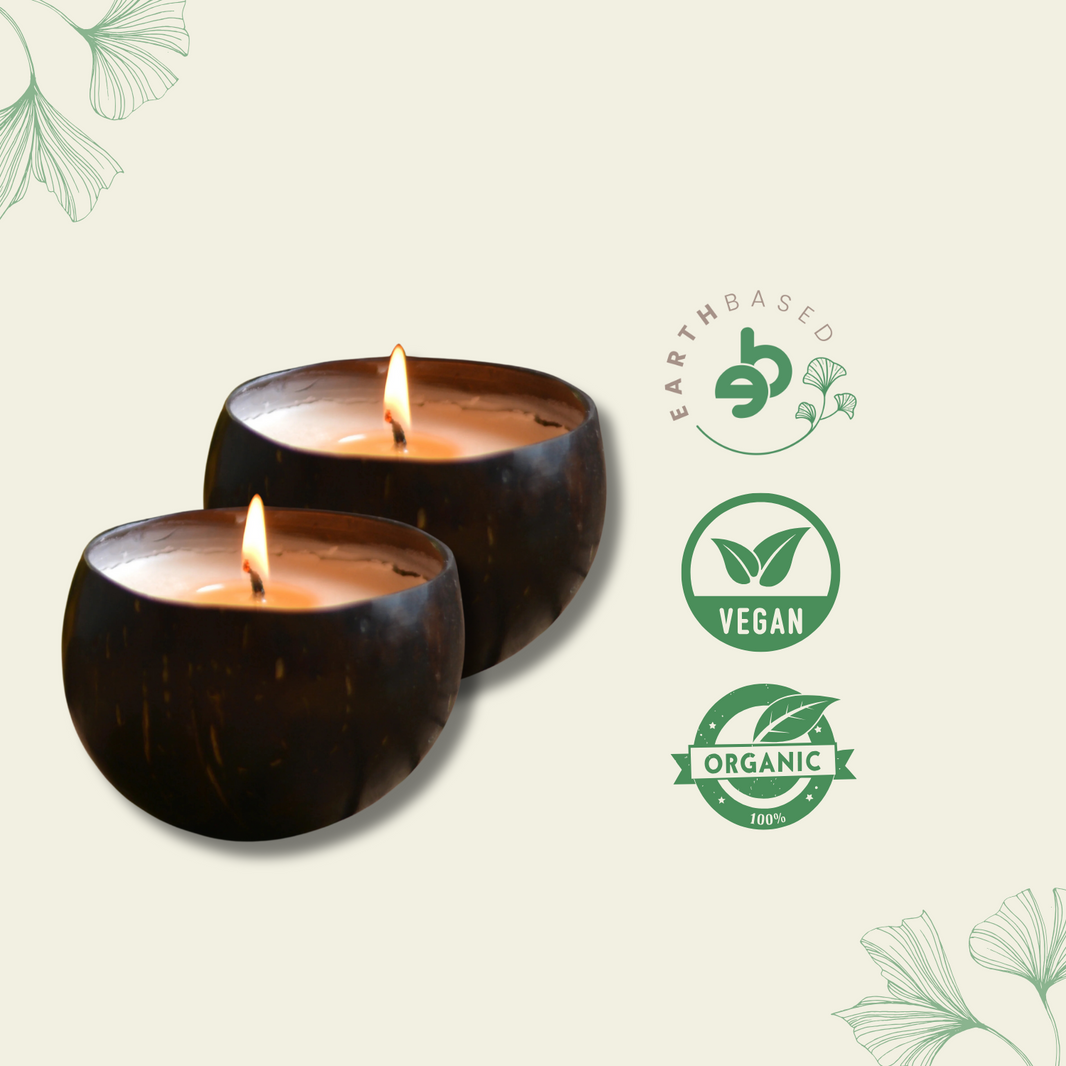 Coconut Shell Candle - Patchouli & Rosewood | Ecotyl