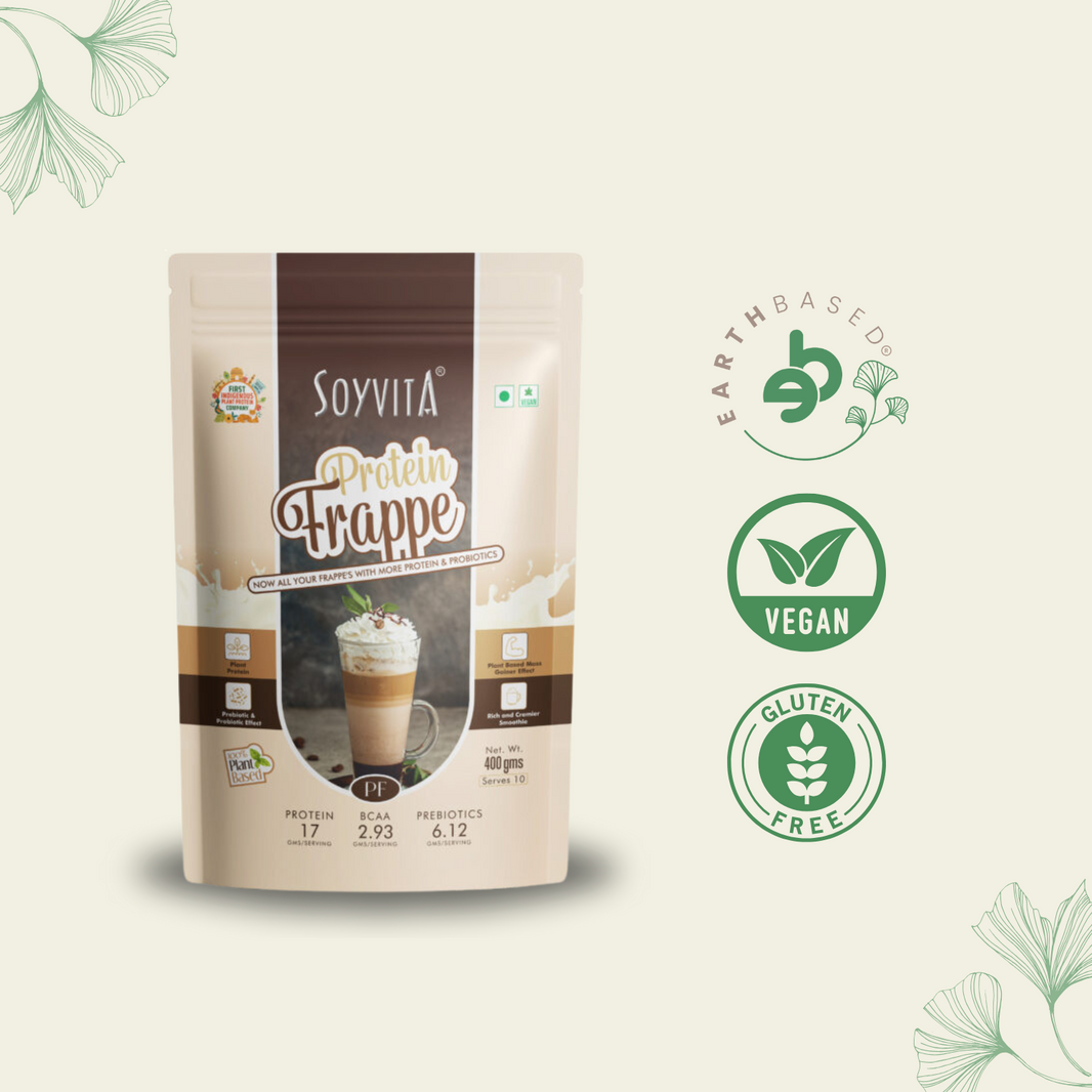 SOYVITA – PROTEIN FRAPPE WITH PREBIOTICS AND PROBIOTICS | NON DAIRY | Serves – 10 (400 Gms)