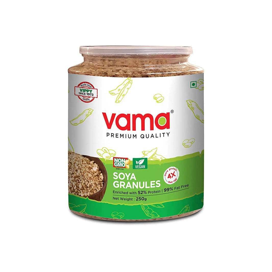 Vama SOYA Mince-Granules | 99% Fat-Free | Vegan | Gluten-Free | Healthy Products 250g