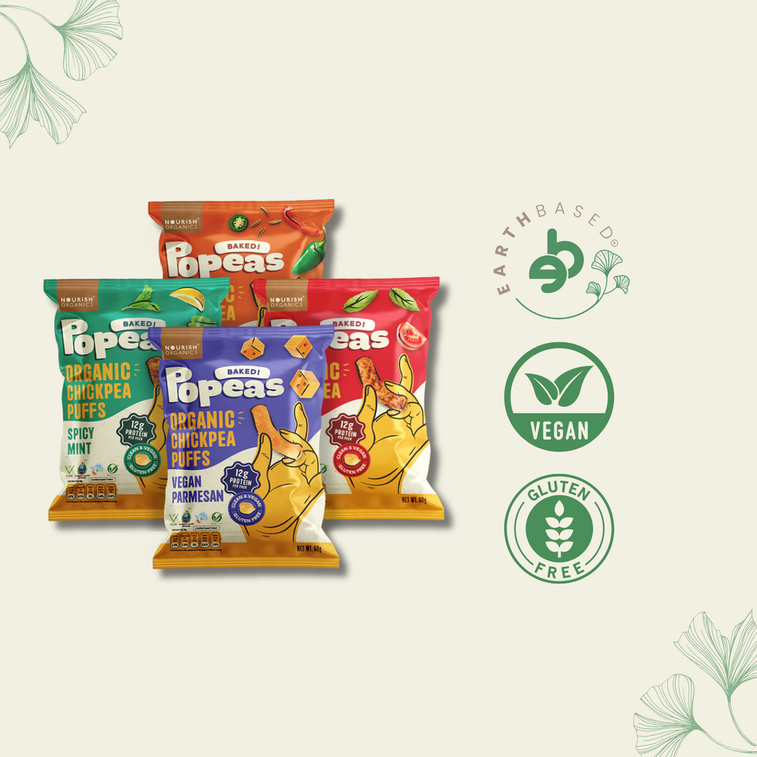 Nourish Organics Chickpea Puffs | Variety Pack (Pack x4)