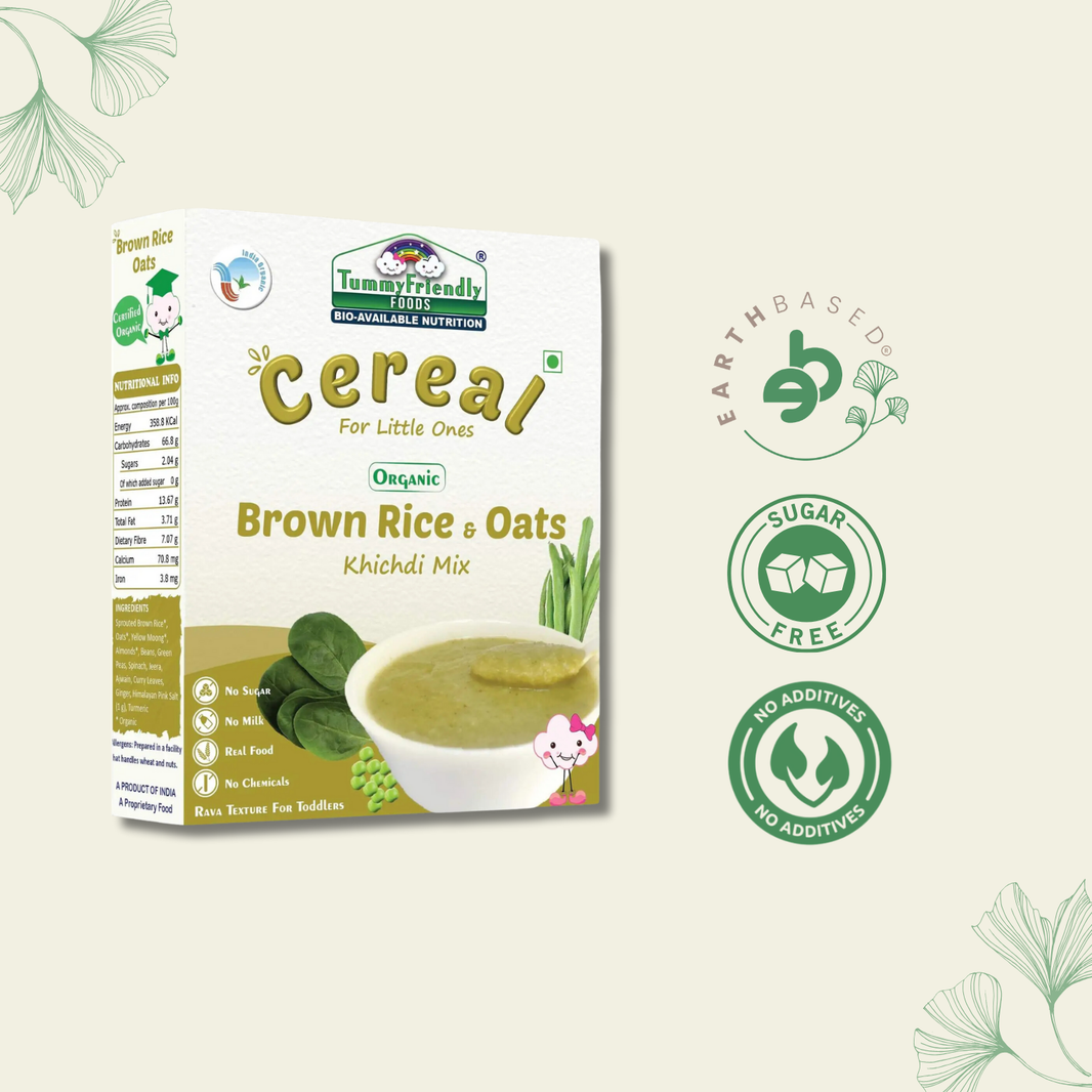 TummyFriendly Foods Organic Brown Rice, Oats Khichdi Mix for Toddler, 1 year plus Cereal (200 g)