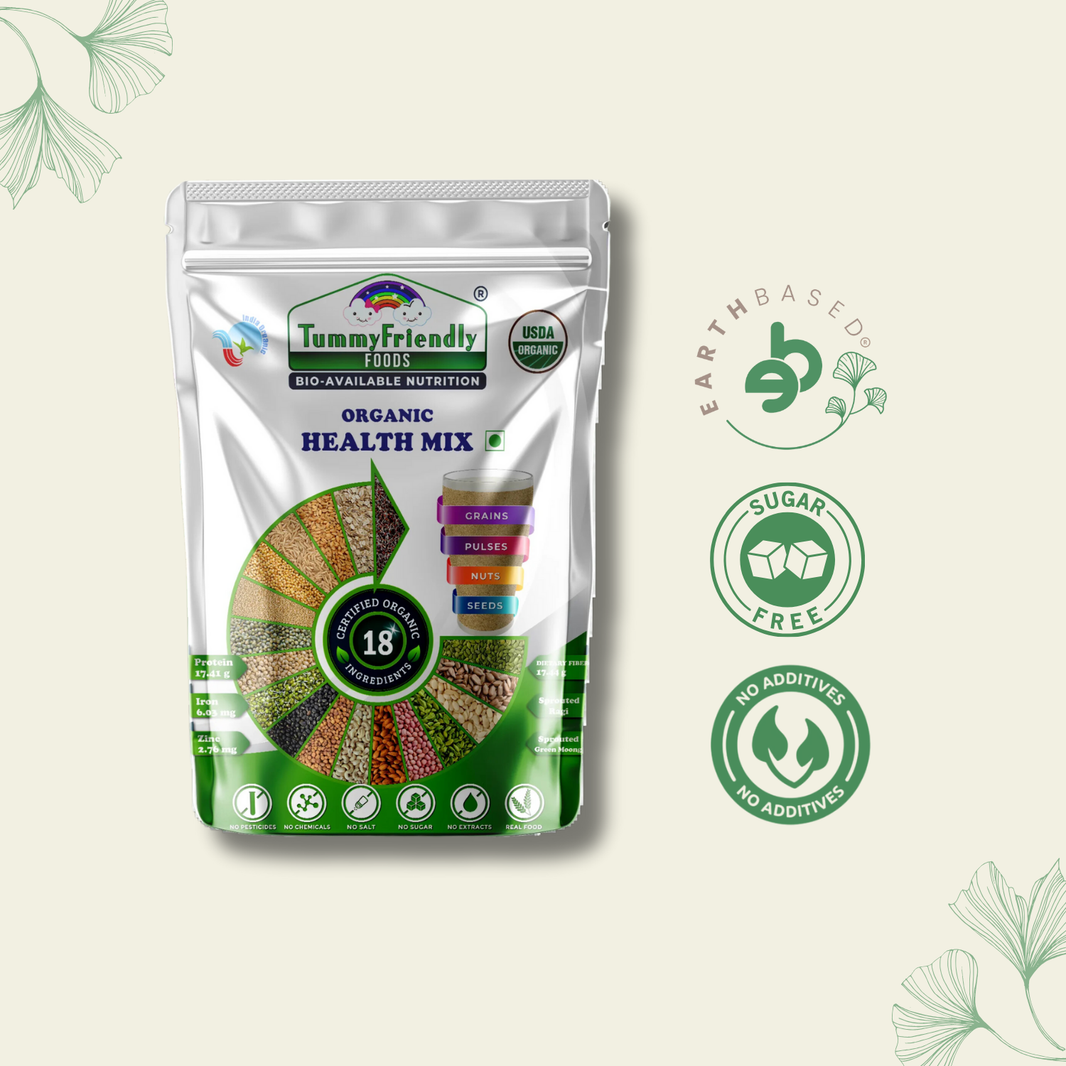 TummyFriendly Foods 100% Organic Health Mix for Kids and Adults. No Chemicals, No Pesticides, No GMO 3200 g (Pack of 4)