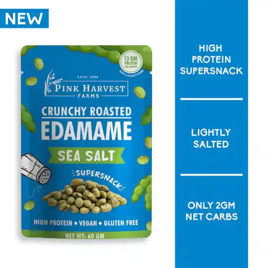 Crunchy Roasted Edamame - Sea salt by Pink Harvest