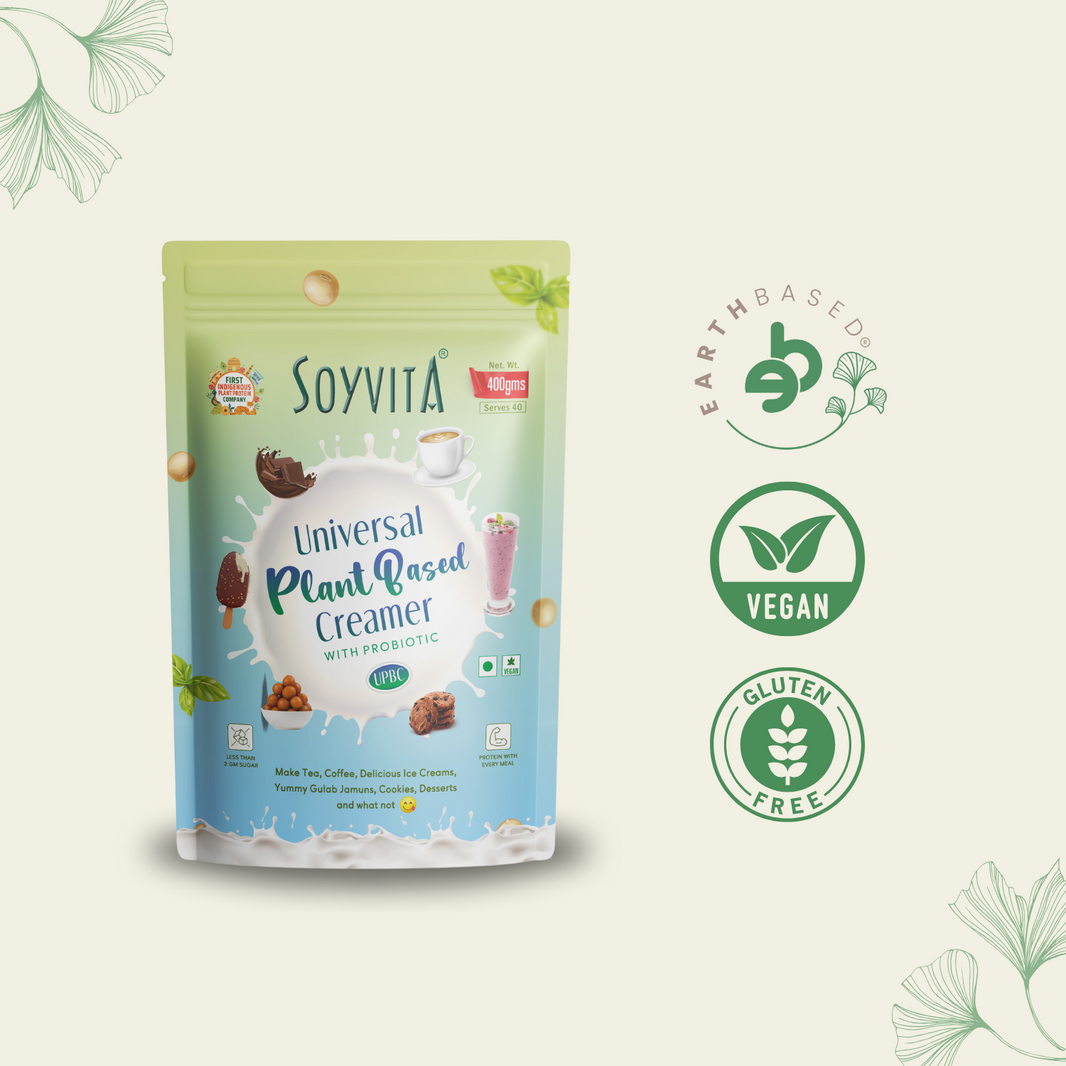 SOYVITA – UNIVERSAL PLANT BASED CREAMER WITH PROBIOTICS | NON DAIRY | Serves – 40 (400 Gms)