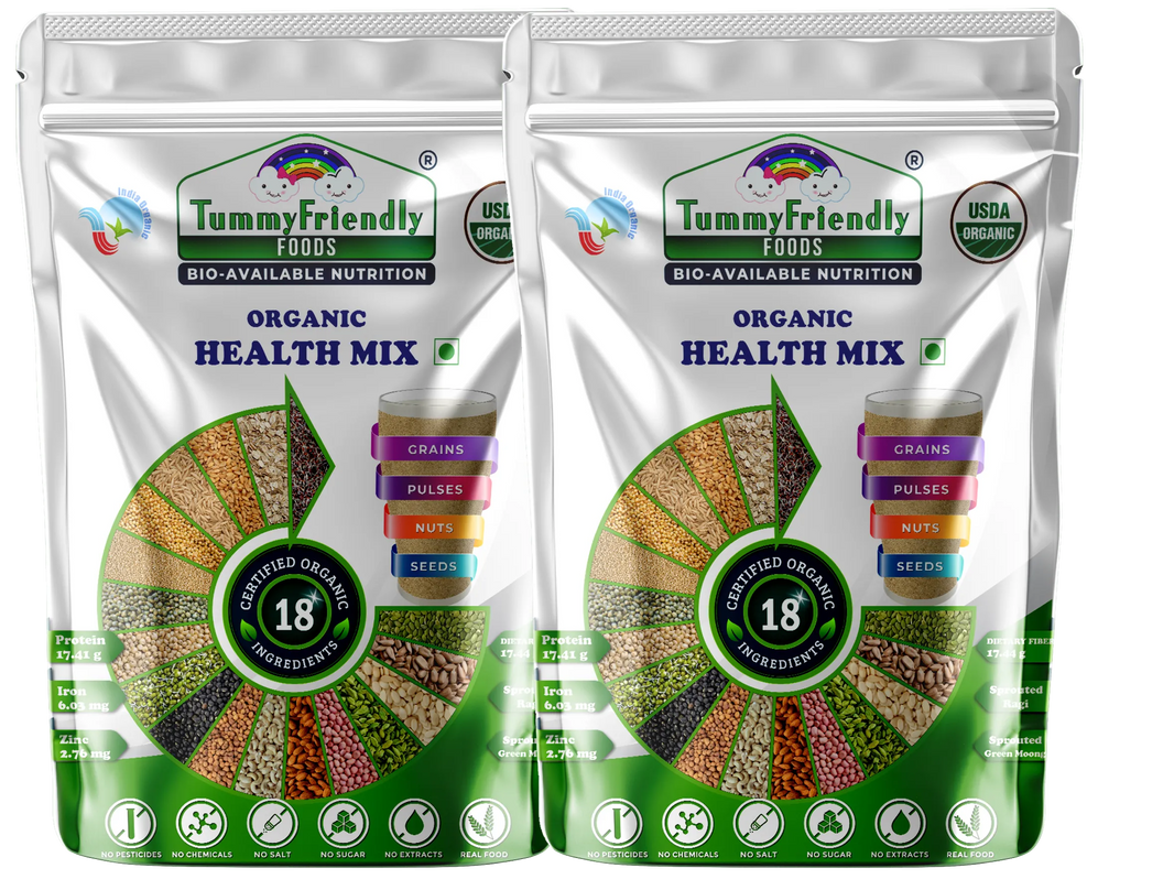 TummyFriendly Foods Organic Health Mix for Kids and Adults. No Chemicals, No Pesticides 1600 g (Pack of 2)