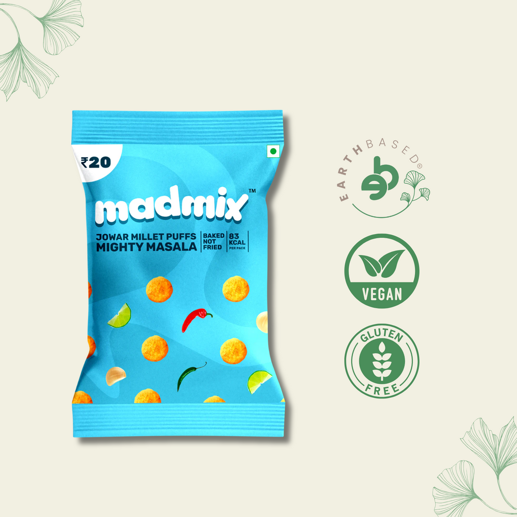 Jowar Millet Puffs Mighty Masala | Pack of 10