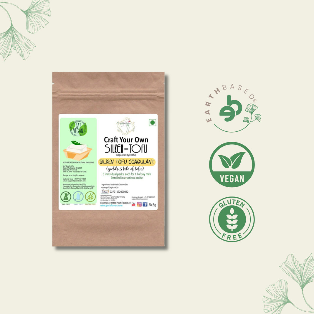 Silken Tofu Coagulant | Make 5kg Silken-Tofu at Home | Easy-to-Use Instructions Included by Posh Flavors