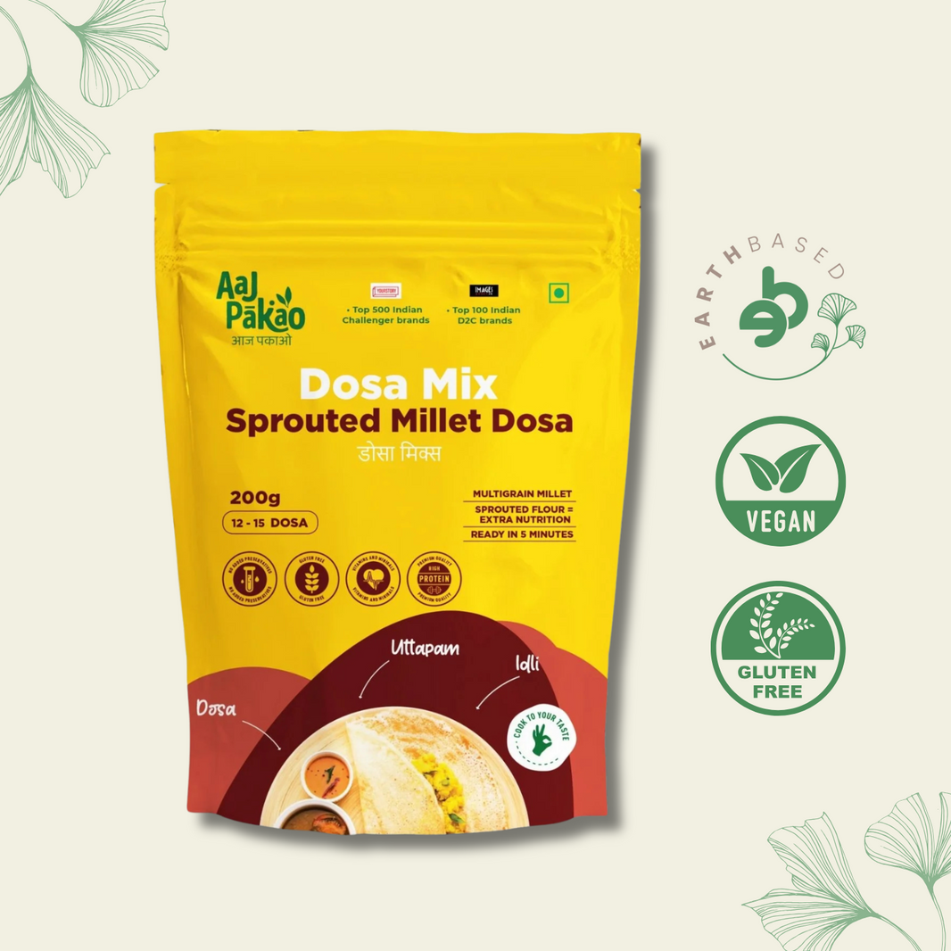 Aaj Pakao - Instant Millet Dosa Mix Flour | 200gms | 100% Natural, No Preservatives | 1 Pack