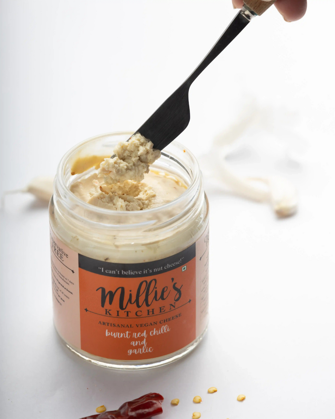 Burnt Red Chili and Garlic | Millie's Vegan Cheese