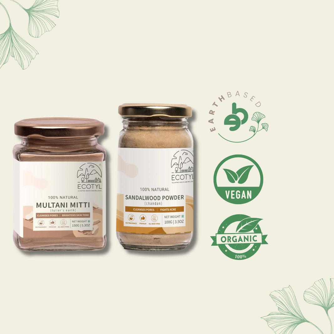 Skin Care Combo - Sandalwood Powder & Multani Mitti | Ecotyl