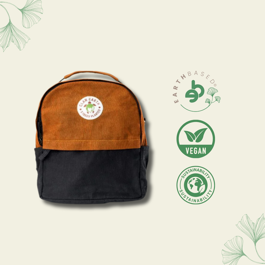 Koala Backpack - Walnut Brown & Charcoal Black | Clan Earth