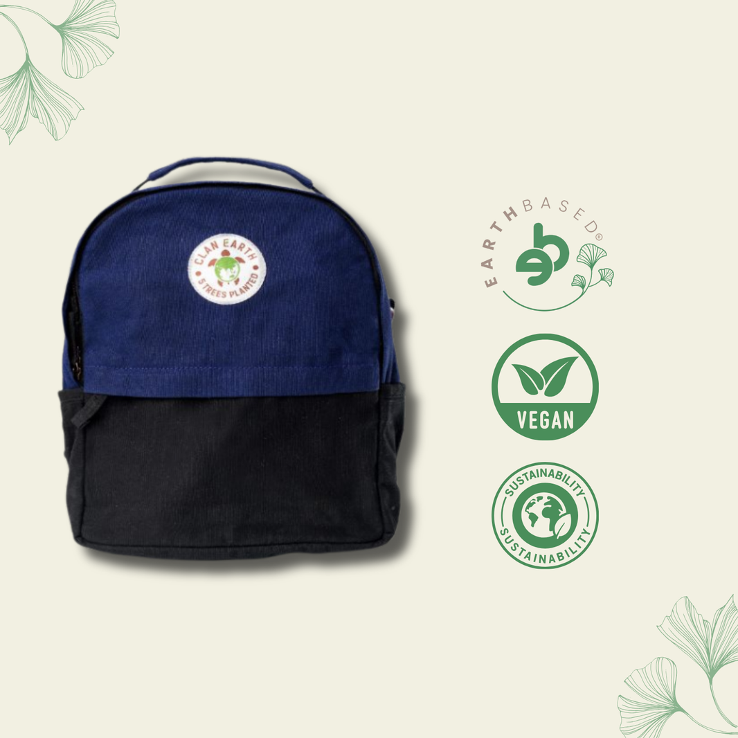 Koala Backpack - Navy Blue & Charcoal Black | Clan Earth
