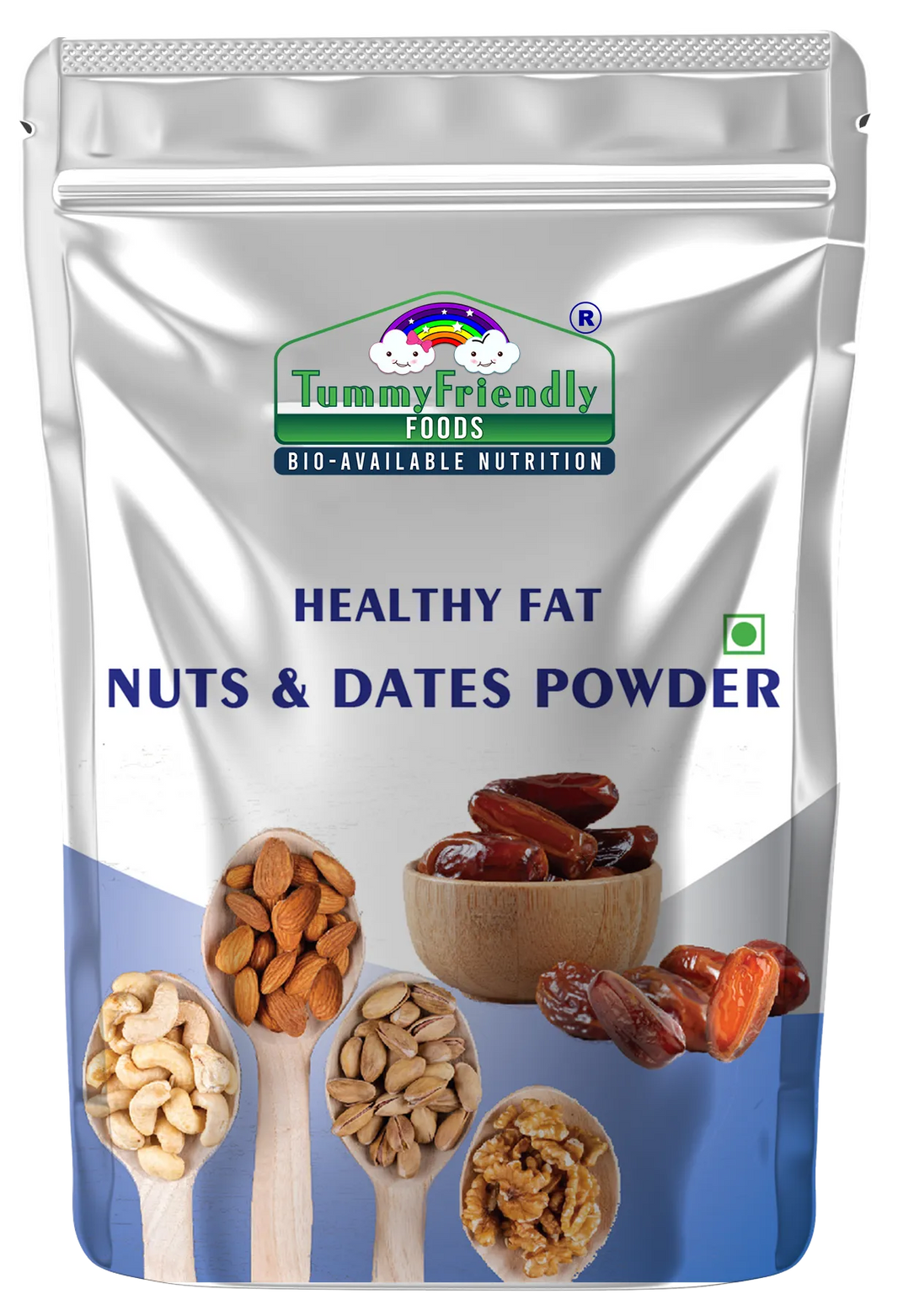 TummyFriendly Foods Premium Nuts and Dates Powder | Healthy Fat with Natural Sweetener - 100g Cereal (100 g)