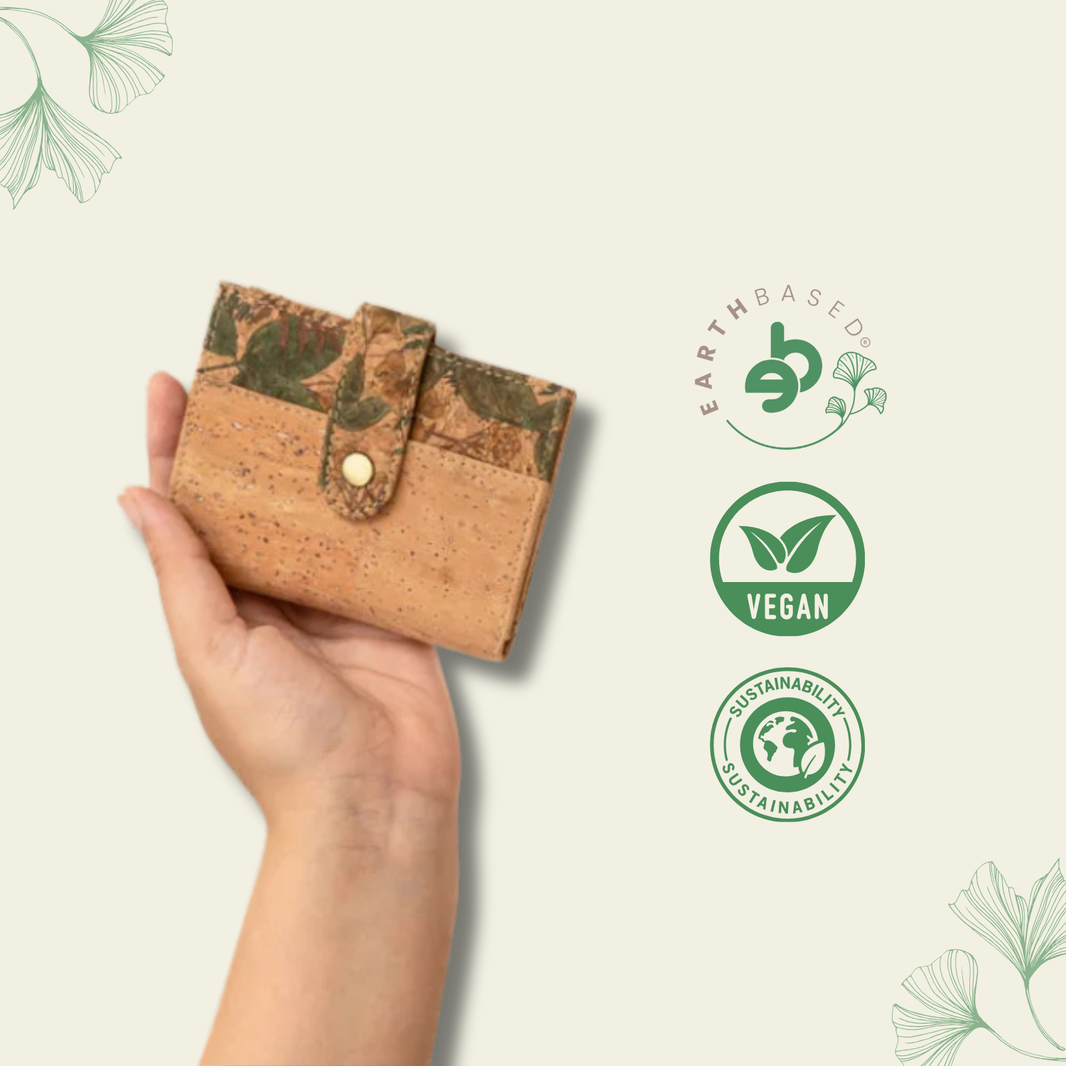 Finch Premium Printed Cork Strapped Wallet | Clan Earth