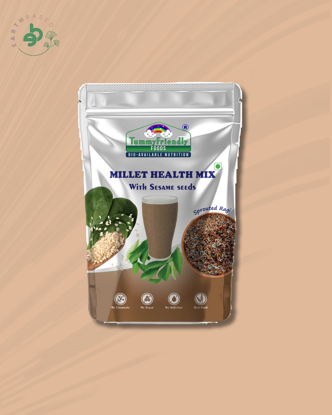 TummyFriendly Foods Organic Millet Health Mix With Sesame Seeds and Curry Leaves 800 g