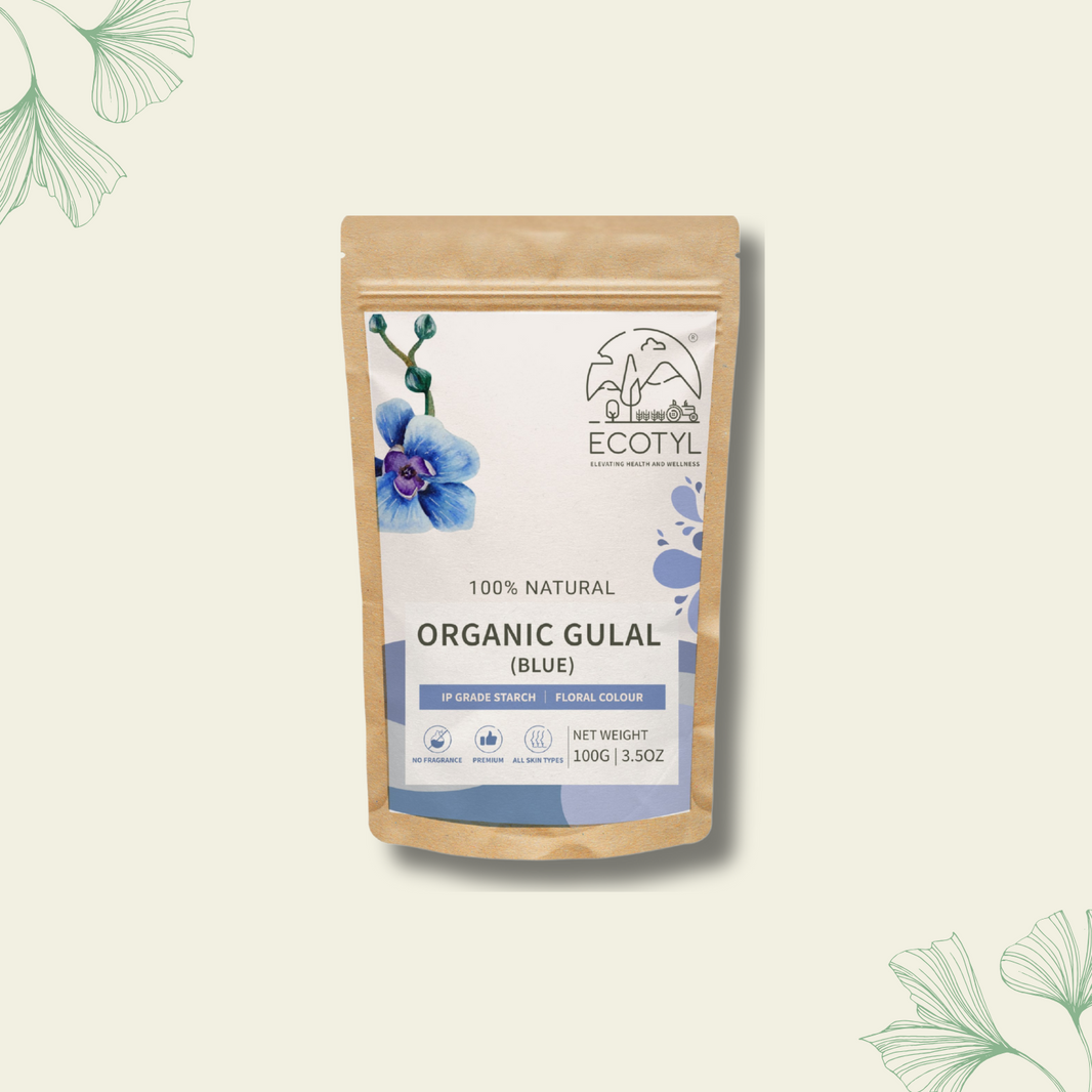 Organic Herbal Gulal | Floral Color & Skin Friendly | Blue  (100g )