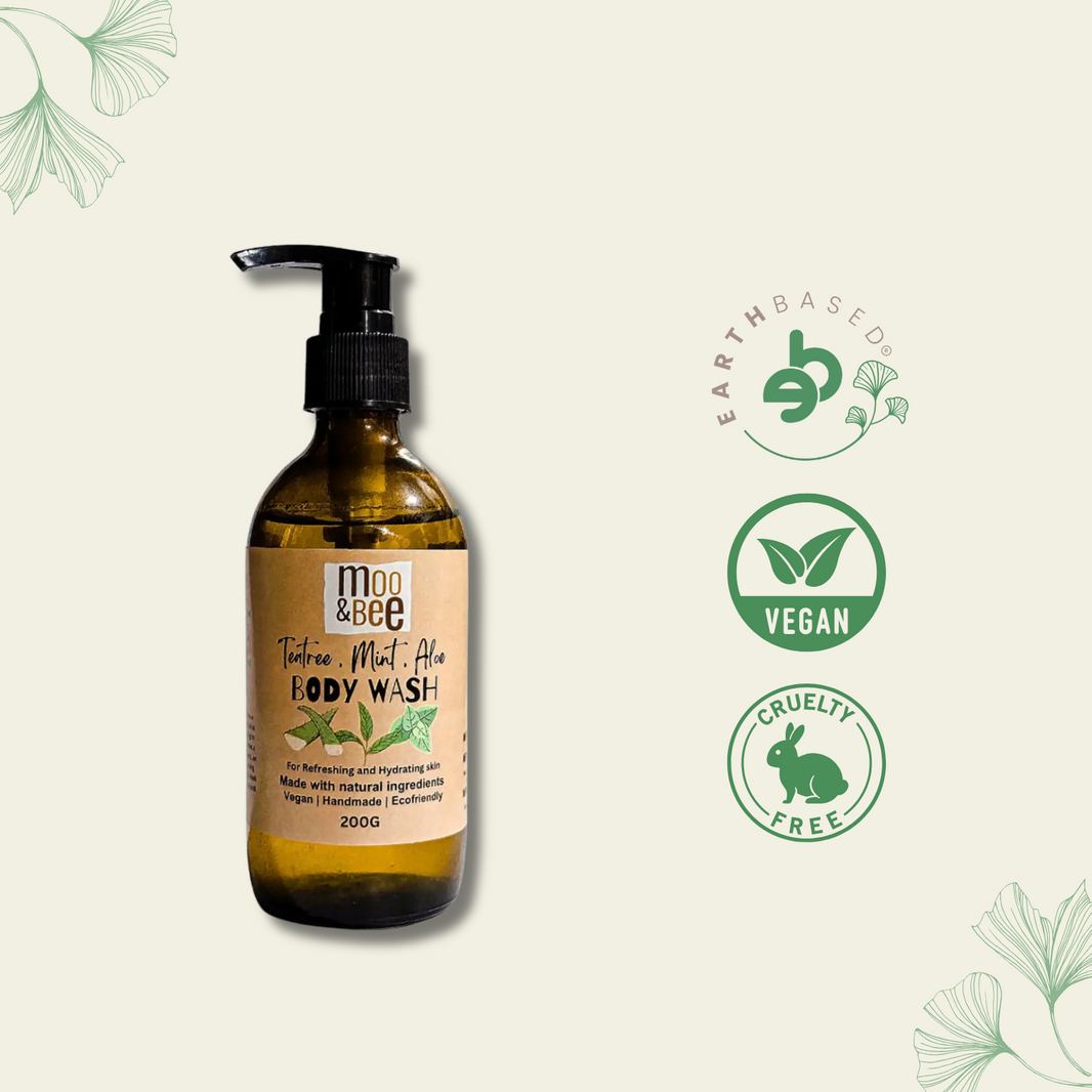 Soothing TEA TREE ,MINT & ALOE Body Wash - A refreshing blend for cleansing and invigorating the skin