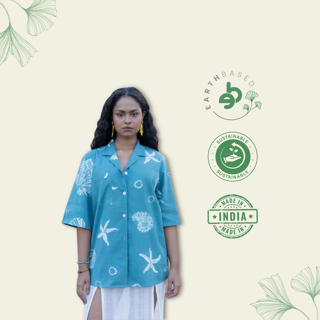 SEASHELL CAMP COLLAR SHIRT