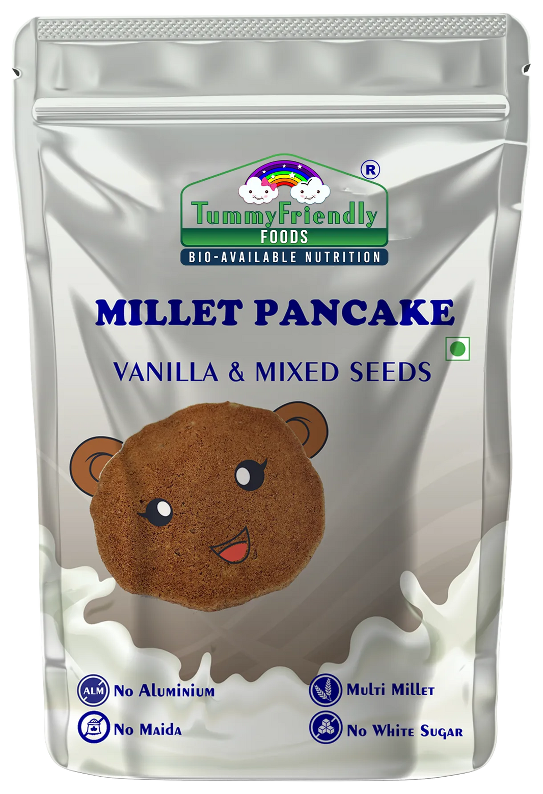 TummyFriendly Foods Aluminium-Free Millet Pancake Mix - Vanilla Mixed Seeds 800 g