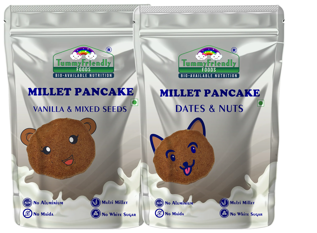 TummyFriendly Foods Millet Pancake Mix - Dates, Nuts, Seeds. HealthyBreakfast. 2 Packs 150g Each Cocoa Powder (2 x 150 g)