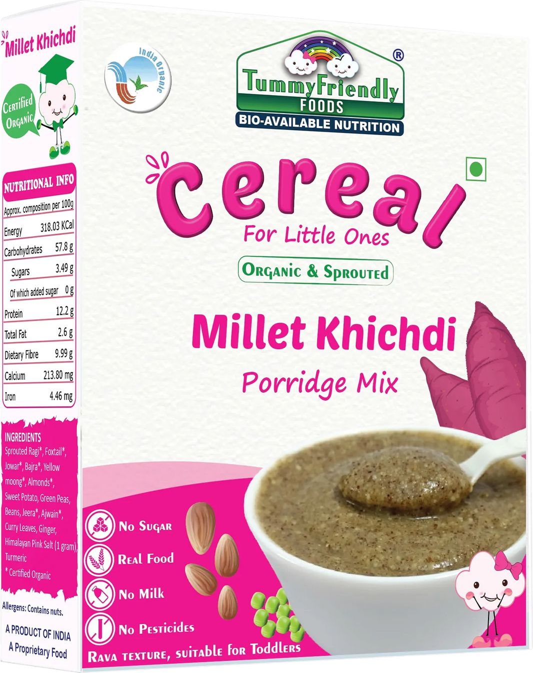 TummyFriendly Foods Organic Millet Khichdi Mix With Vegetables for Toddler Cereal (200 g)