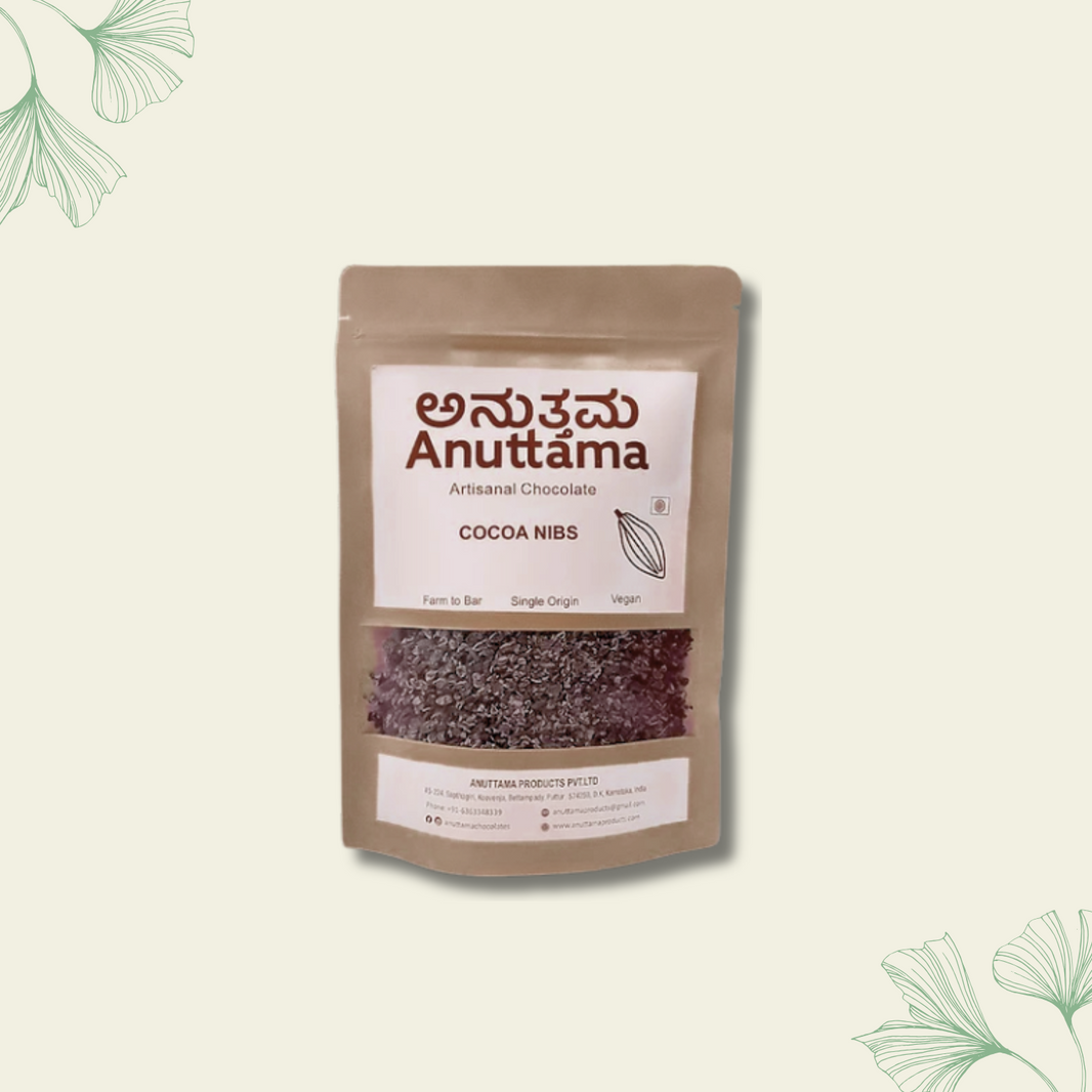 Cocoa Nibs (Roasted) | Unsweetened | 150g by Anuttama