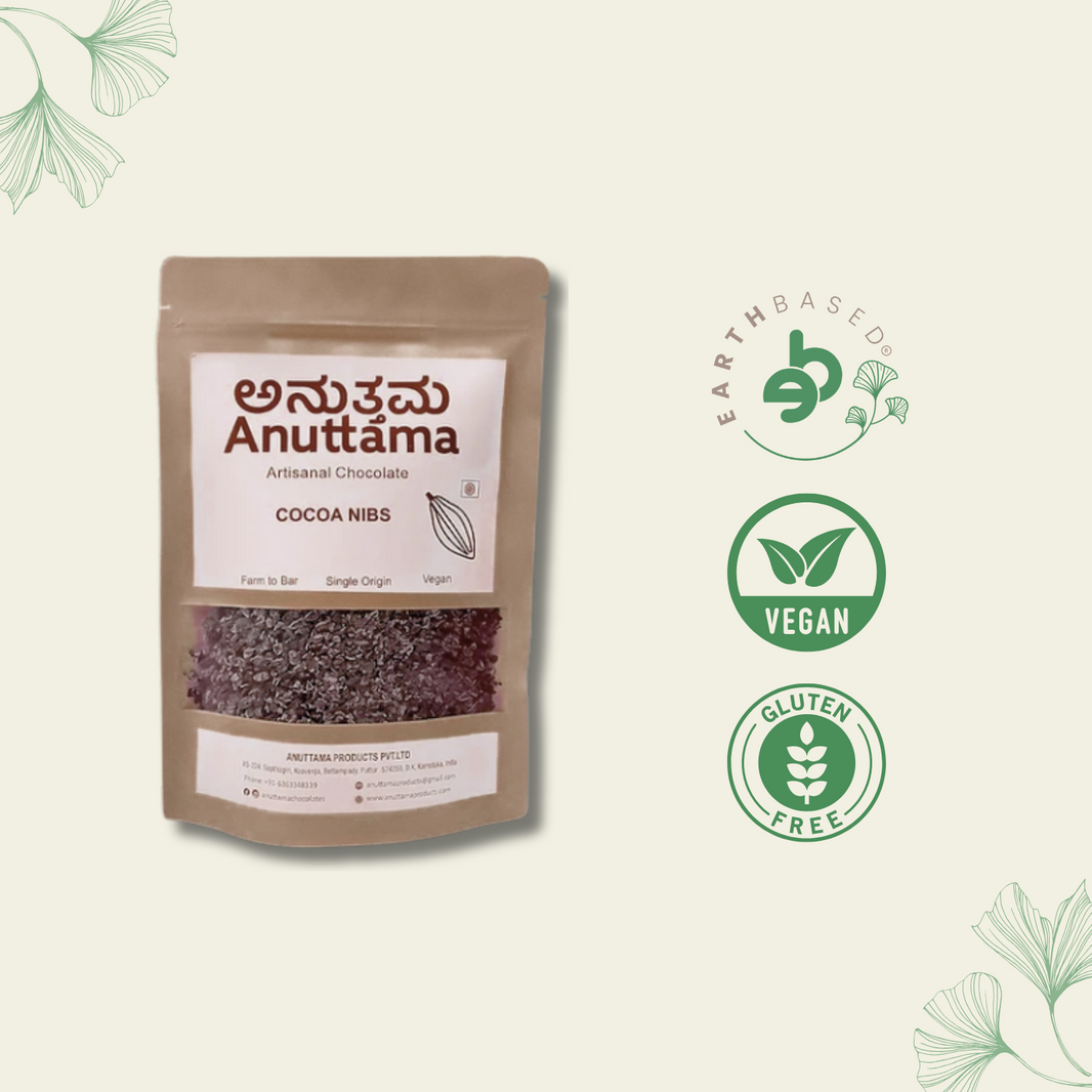 Cocoa Nibs (Roasted)| Unsweetened | 150g by Anuttama
