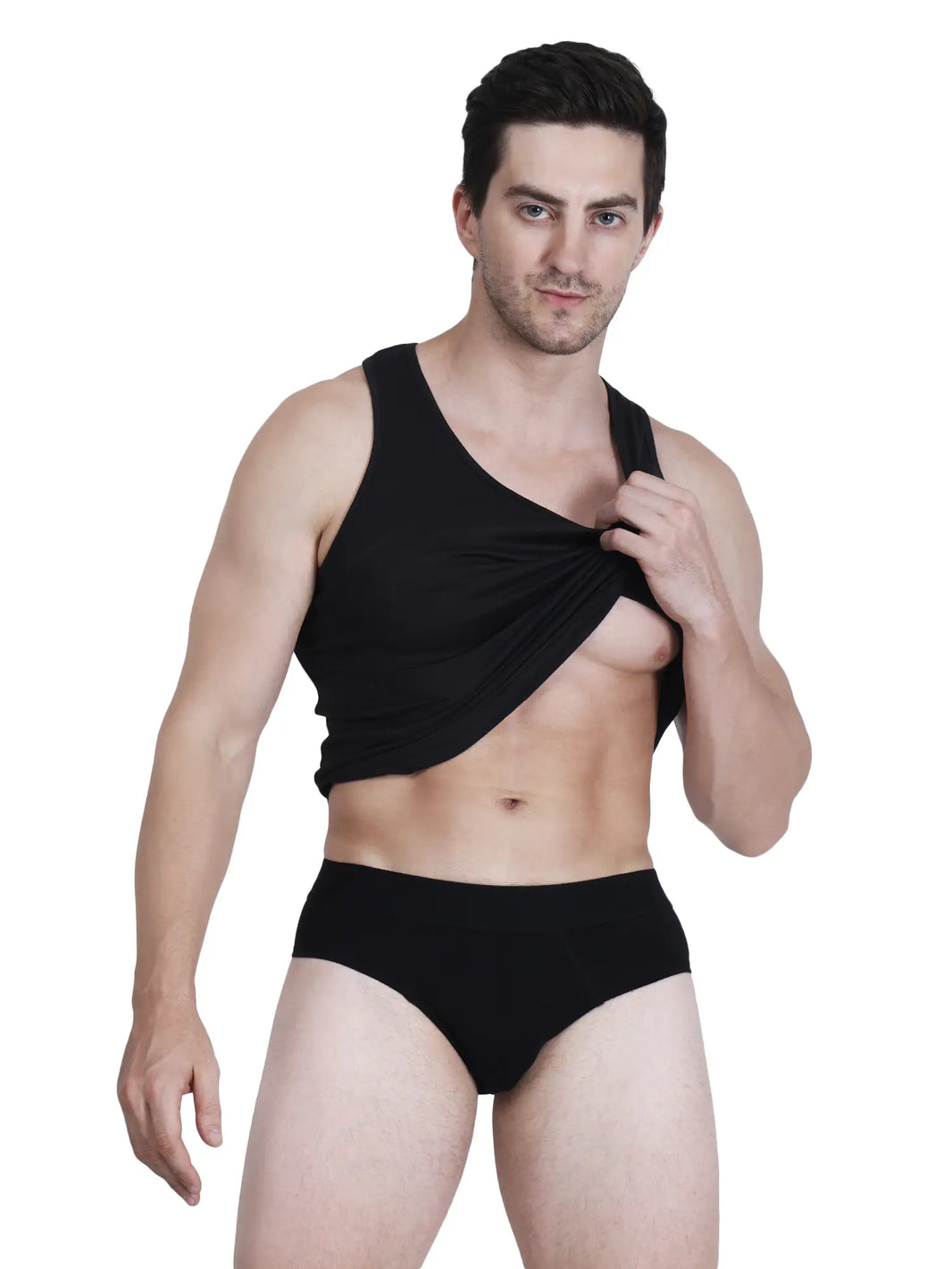 Bamboo Fabric Men's Underwear Super Comfortable,Ultrasoft, Anti Bacterial Briefs, Moisture Wicking | Black