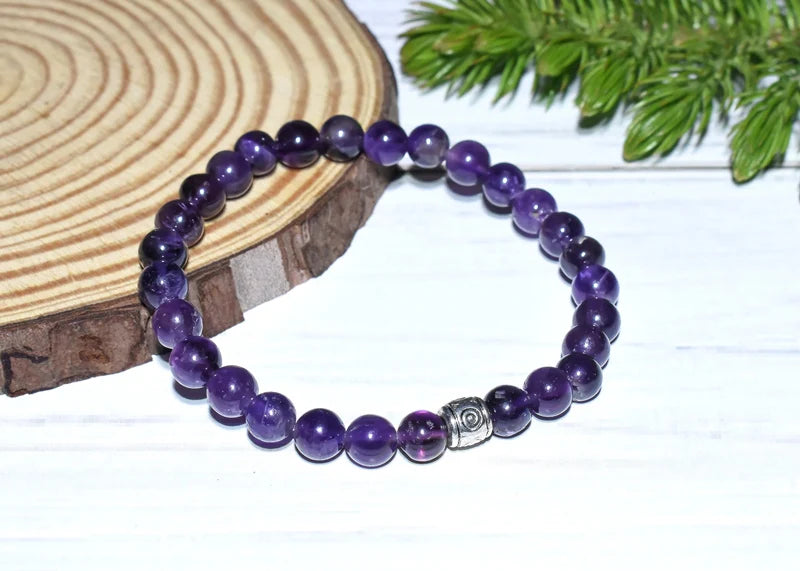 Real Certified Amethyst Stone Healing Bracelet | Powerful Stone For Protection & Inner Cleansing