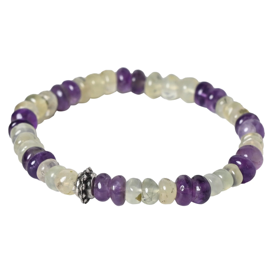 Amethyst _and _Prehnite _Healing_ Gemstone _Bracelet_00