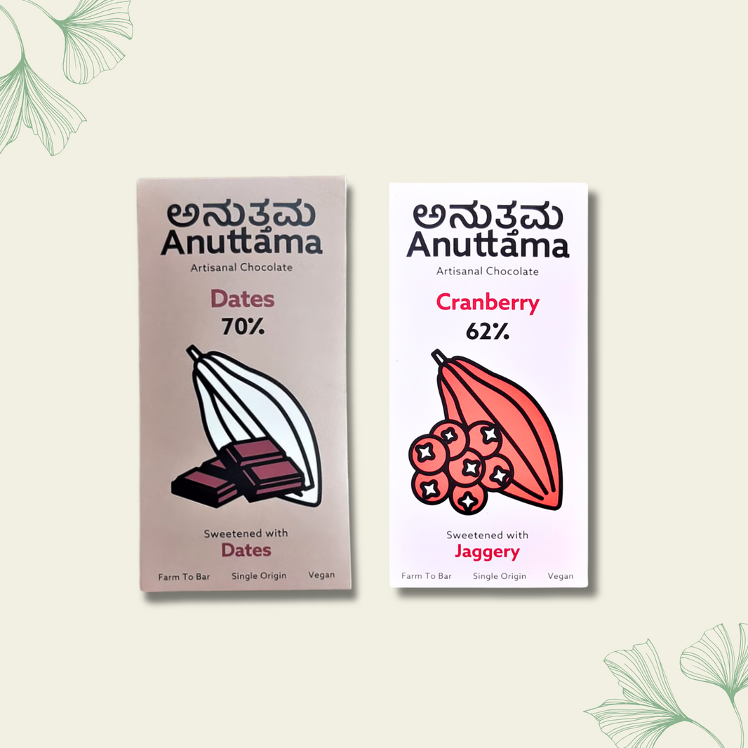 Anuttama | Dark Chocolate | Cranberry + Dates | Combo