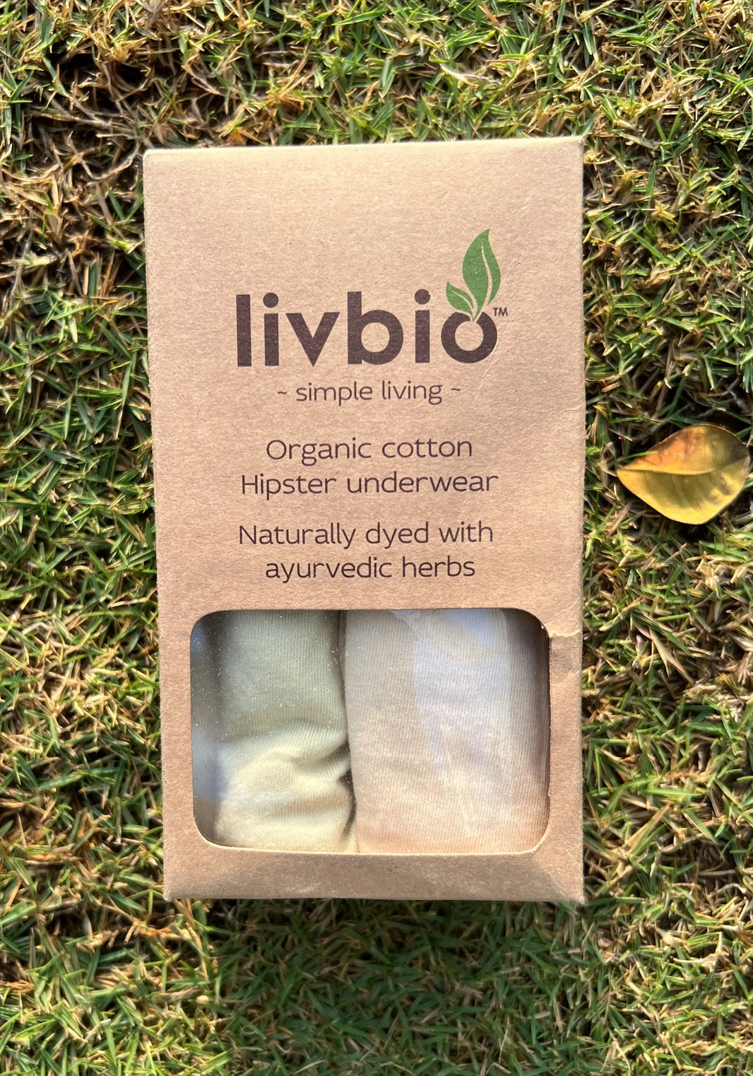 Organic Cotton & Natural Dyed Rust Cream and Turmeric Yellow Combo Underwear by Livbio