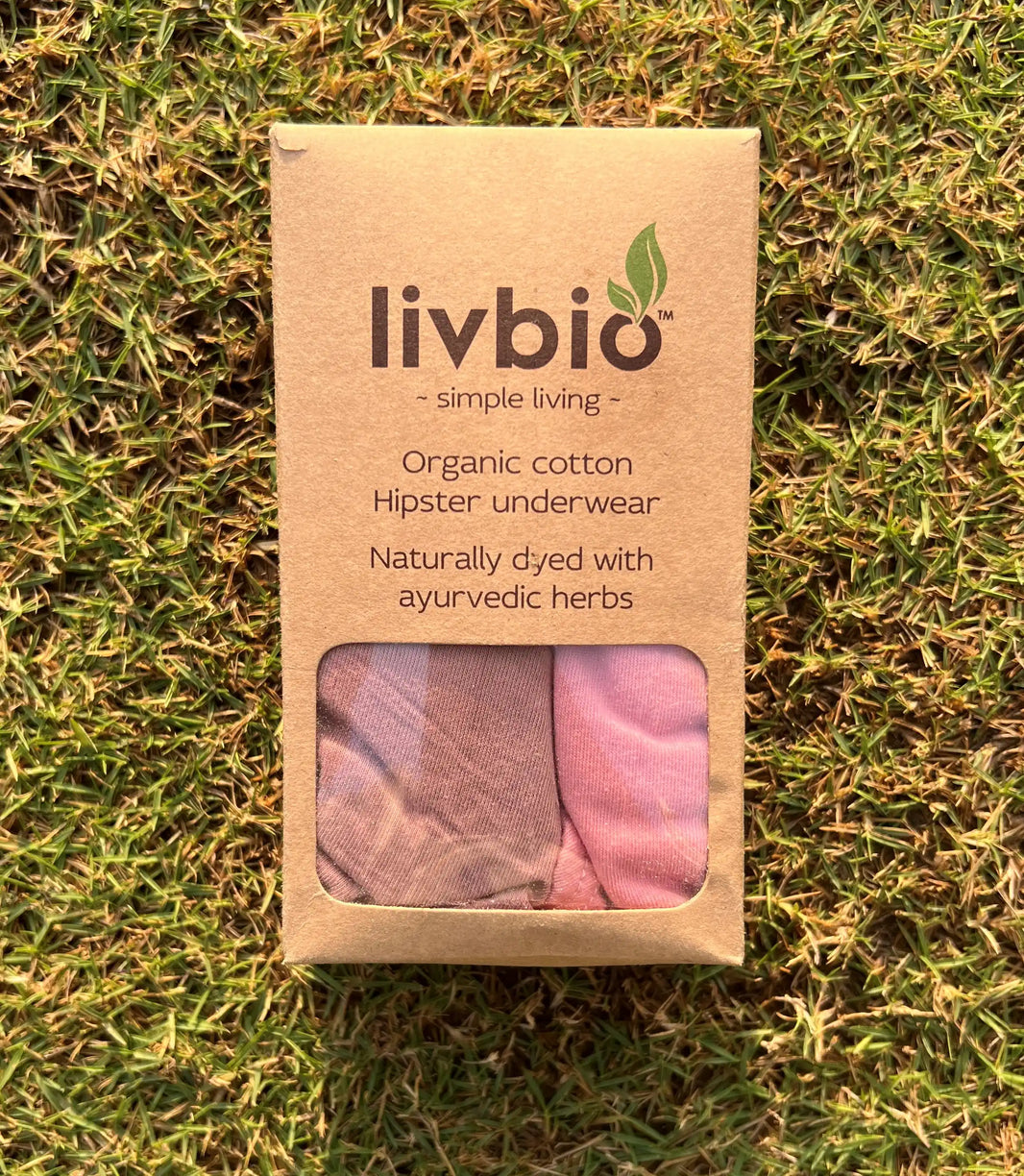 Organic Cotton & Naturally Dyed Womens Rose Pink & Soil Brown Combo Underwear by Livbio