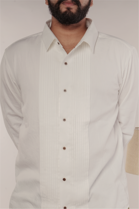 Ayurvedic Cotton Tuxedo Shirt