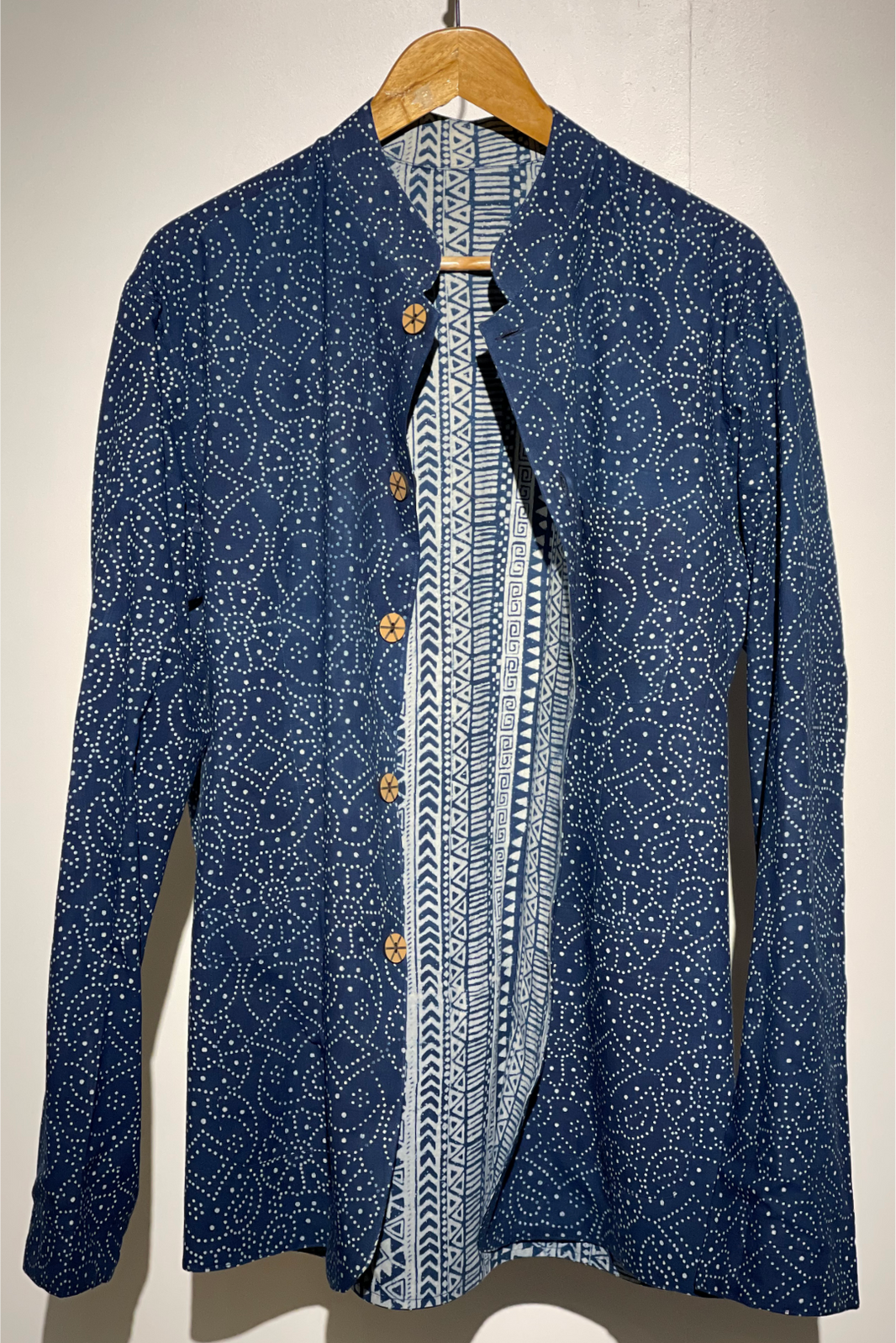 REVERSIBLE INDIGO SUMMER UNISEX JACKET