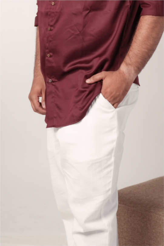 Tapered trousers for men in Ayurvedic Cotton