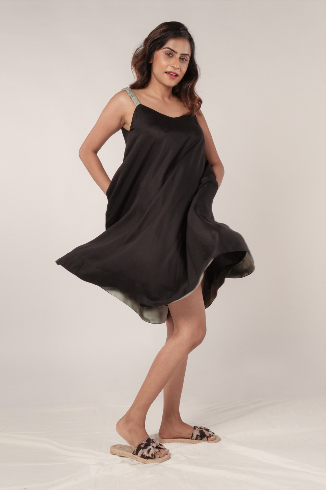 Umbrella dress in Tencel™ Satin