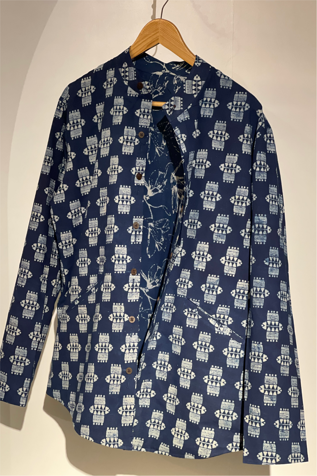 REVERSIBLE INDIGO SUMMER UNISEX JACKET