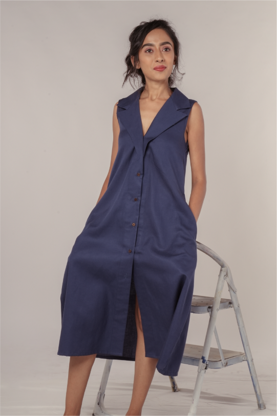 Shirt dress in Tencel™ x Flax