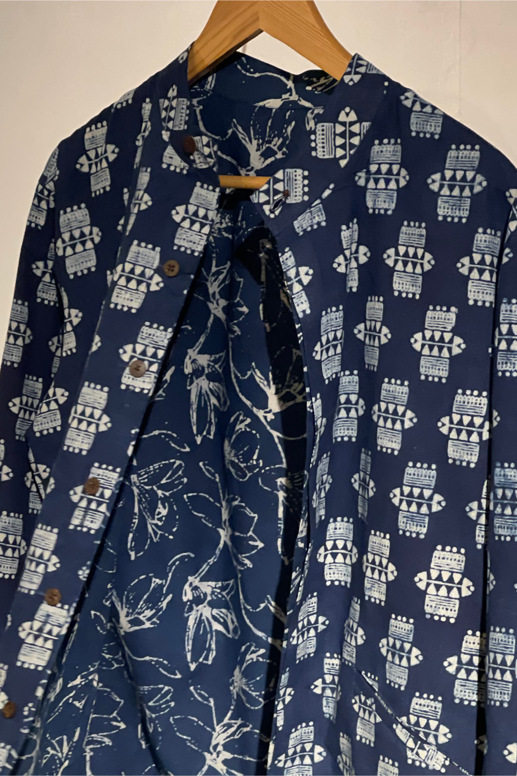 REVERSIBLE INDIGO SUMMER UNISEX JACKET