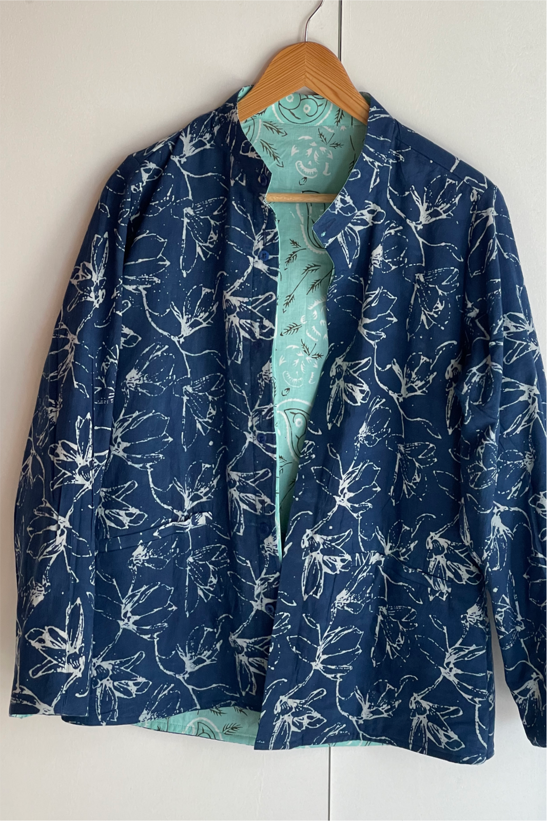 REVERSIBLE INDIGO SUMMER UNISEX JACKET