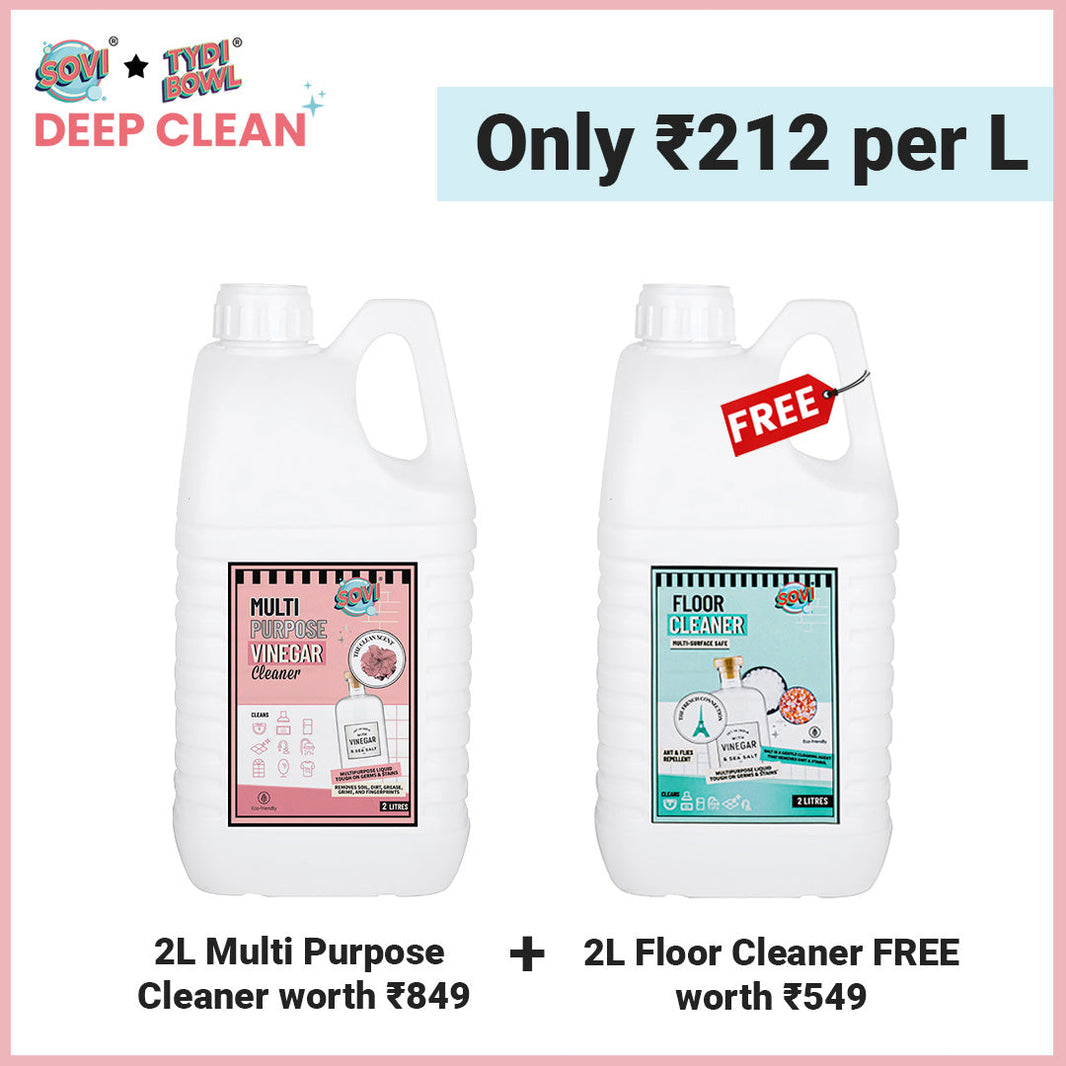 Buy SOVI® Multi-Purpose Vinegar Cleaner 2 Liters & Get SOVI® Floor Cleaner 2 Liters (₹549) FREE