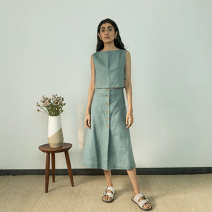BOAT NECK CROP TOP | Anushe Pirani | Best Vegan Apparel for Women - Earthbased.in | 01