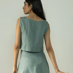BOAT NECK CROP TOP | Anushe Pirani | Best Vegan Apparel for Women - Earthbased.in | 04