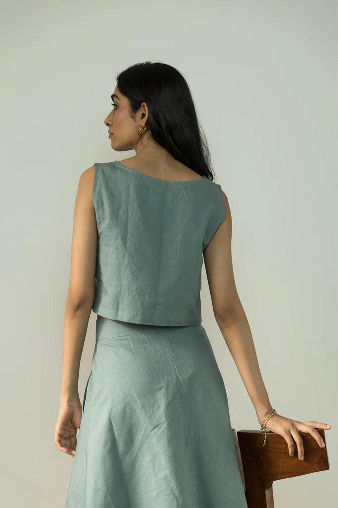 BOAT NECK CROP TOP | Anushe Pirani | Best Vegan Apparel for Women - Earthbased.in | 04