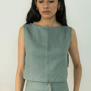 BOAT NECK CROP TOP | Anushe Pirani | Best Vegan Apparel for Women - Earthbased.in | 05